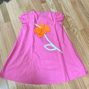 Il Gufo cotton dress with appliqué